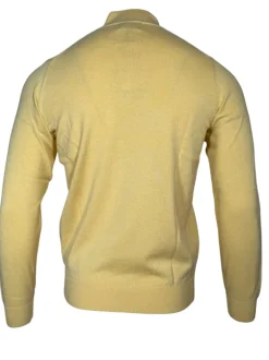ALAN PAINE SELHURST QUARTER ZIP SWEATER - LEMON