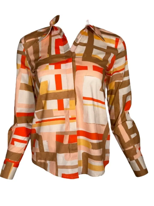 ANNA MARIA PALETTI BLOUSE - ORANGE PRINT