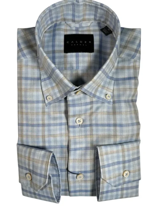 CALDER CARMEL MEN'S SHIRT - SKY BLUE CHECK