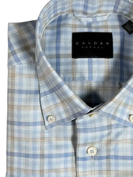 CALDER CARMEL MEN'S SHIRT - SKY BLUE CHECK