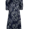 CAMICETTASNOB SEASHELL DRESS - NAVY