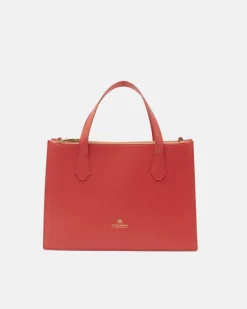 CUOIERIA FIORENTINA BEAUTY TOTE - CORAL