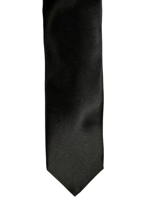 DION SILK SATIN FORMAL TIE - BLACK