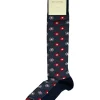 EDWARD ARMAH MEN'S SOCK - NAVY/RED FLORAL NEAT