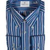 EMANUEL BERG POPLIN CASUAL MEN'S SHIRT - BLUE STRIPE