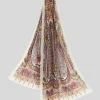 ETRO SILK SCARF - WHITE & RED PAISLEY