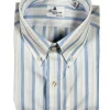 FINAMORE 1925 GIZA POPLIN SHIRT - LIGHT BLUE STRIPE
