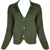 IN BED WITH YOU KNIT BLAZER - GREEN WITH FLORAL