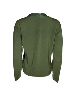 IN BED WITH YOU KNIT BLAZER - GREEN WITH FLORAL