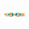 JULIE VOS CABOCHON DEMI CUFF - IRIDESCENT LONDON BLUE
