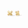 JULIE VOS CATALINA X STUD EARRING - GOLD