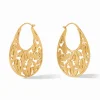 JULIE VOS IVY STATEMENT HOOP EARRINGS