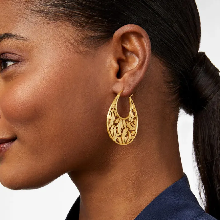JULIE VOS IVY STATEMENT HOOP EARRINGS