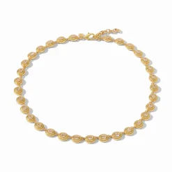 JULIE VOS TUDOR TENNIS NECKLACE - OBSIDIAN BLACK