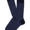 MARCOLIANI LISLE BIRDSEYE SOCK - NAVY