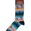 MARCOLIANI PIMA COTTON WAIKIKI CALF SOCK - SUNRISE