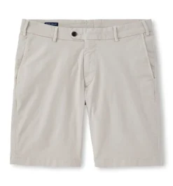 PETER MILLAR COTTON STRETCH SHORTS - STONE
