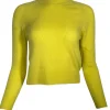 PUROTATTO CASHMERE CREW SWEATER - ACID YELLOW