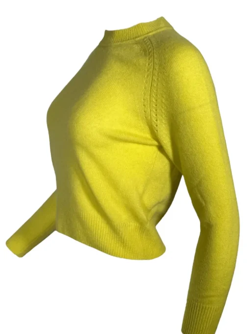 PUROTATTO CASHMERE CREW SWEATER - ACID YELLOW