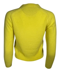 PUROTATTO CASHMERE CREW SWEATER - ACID YELLOW