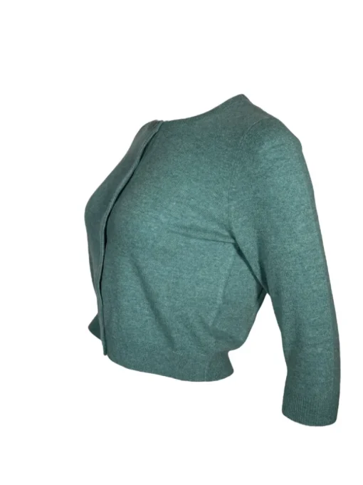 REPEAT CASHMERE CARDIGAN - AQUA