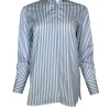 ROSSO 35 BACK PLEATED STRIPED SHIRT - LIGHT BLUE