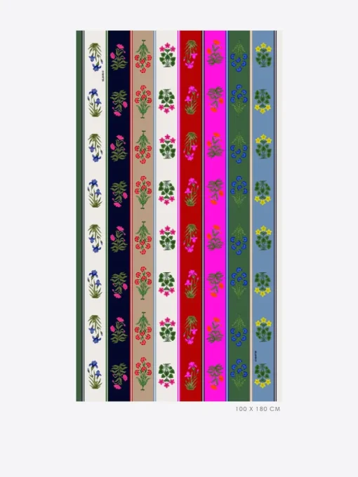 VILAGALLO FLOWER STRIPES SCARF