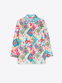 VILAGALLO IKAT WATERCOLOR SHIRT - MULTICOLOR