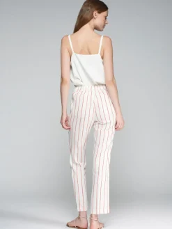 VILAGALLO STRIPED PANT - RED